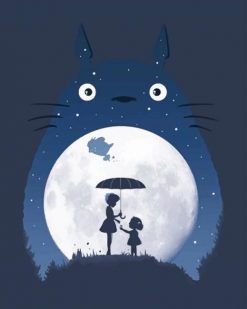 My Neighbor Totoro Silhouette paint By Numbers