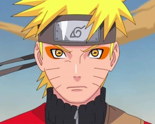 Naruto Mode Sennin Drawing apint by numbers