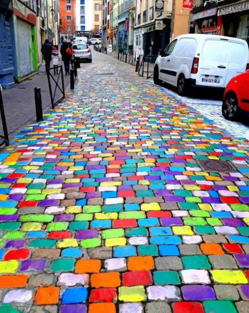 Painted Pavement Street paint by numbers