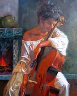 Playing Violin In Art paint by number