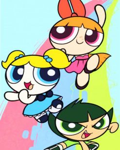 Powerpuff Girls paint by numbers