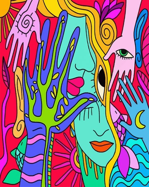 Psychedelic Art paint by number