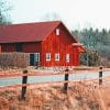 Red Beautiful Barn paint by number