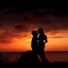 Romance Couple Sunset Silhouette paint by numbers