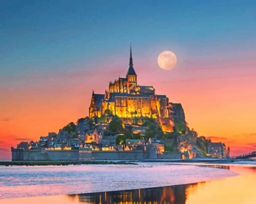 saint michel Castle France adult paint by number