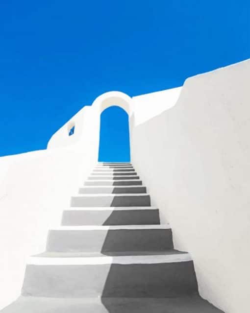 Santorini Steps paint by Numbers