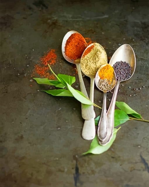 Spices Spoon paint by number