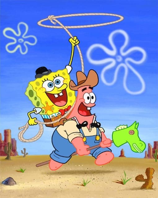 Happy Spongebob & Patrick Paint By Numbers