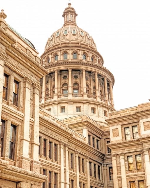 Texas State Capitol paint by number