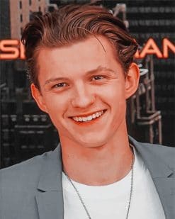 Tom Holland Portrait paint by number