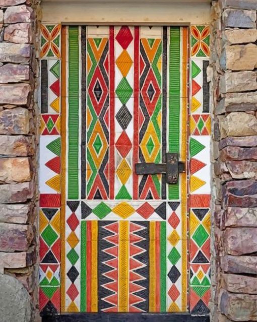 Traditional Arabic Door paint By Numbers