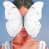 White Butterfly Woman paint by Numbers