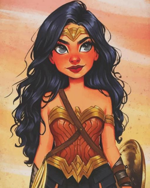 Wonder Woman paint by numbers