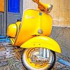 Yellow Motorcycle paint by numbers