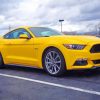 Yellow Mustang Car paint by numbers