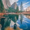 Yosemite Beautiful View California paint by number