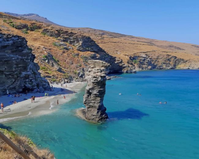 Andros Island Beach The Bahamas Paint by numbers