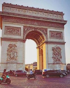 Arc de Triomphe Paris paint by numbers