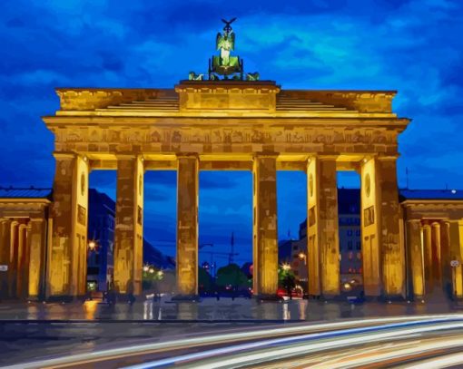 Brandenburg Gate Berlin paint by number