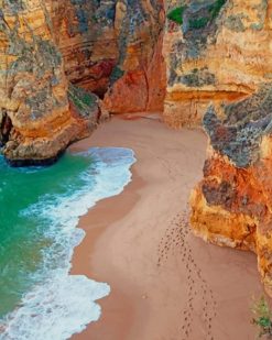 Dona Ana Beach Algarve Portugal paint by numbers