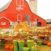 Farm House Harvest Pumpkin Picking paint by numbers