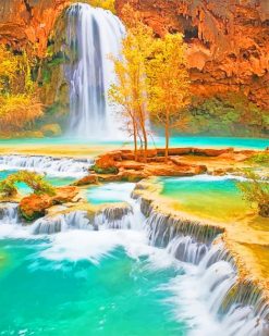 Havasu Falls Arizona paint by numbers