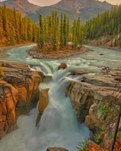 Jasper National Park Of Canada paint by numbers