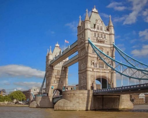 Londons Tower Bridge paint by numbers