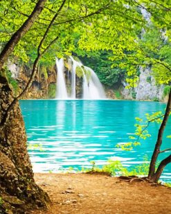 Plitvice Lakes National Park Croatia paint by numbers