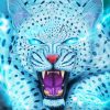 Angry Tiger Neon Art paint by number