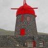 Azores Buildings Windmill paint by numbers