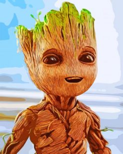 Baby Groot Illustration paint by numbers