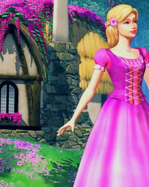 Barbie Diamond Castle Liana paint by numbers