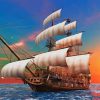 Beautiful Pirate Ship paint by number