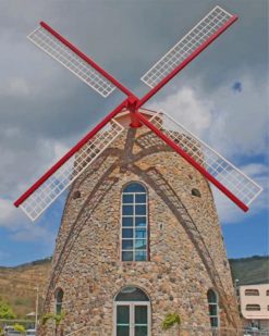 Beautiful Windmill paint by numbers