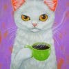 Cat Drink Coffee paint by numbers