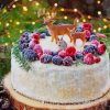 Christmas Cake Food paint by numbers