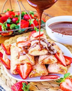 Churros With Chocolate paint by numbers