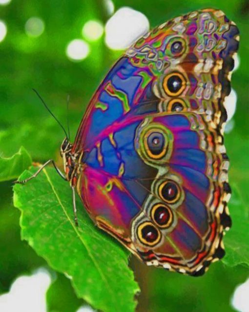 Colorful Butterfly paint by numbers