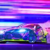 Colorful Toyota Drift Art paint by number