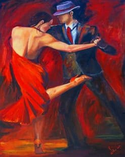 Couple Dancing Tango paint by numbers