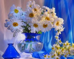 Daisy Flowers In Vase paint by number