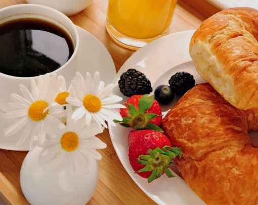 Delicious French Breakfast paint by number