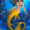 Golden Mermaid paint by numbers