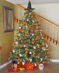 Halloween Fall Christmas Tree paint by numbers