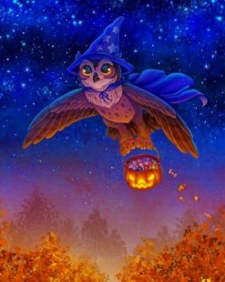 Halloween Owl paint by numbers