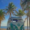 kombi Green Volkswagen paint by numbers