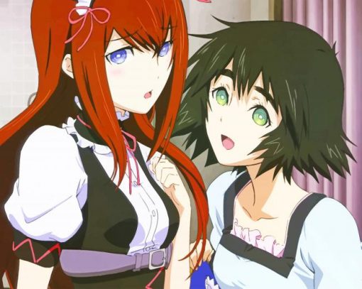 Kurisu Makise And Mayuri Shiina paint by number