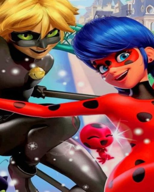 Ladybug and Cat Noir paint by numbers