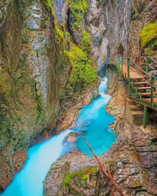 Leutasch Klamm Wasserfallsteig Of Germany paint by numbers